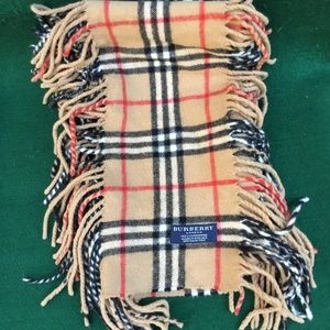 Burberry Nova Check 100% Cashmere Tassel Scarf
